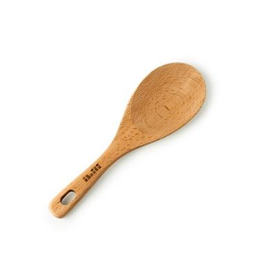IBILI - Cucchiaio per riso in legno - 21 cm - Legno di faggio con rivestimento ad olio