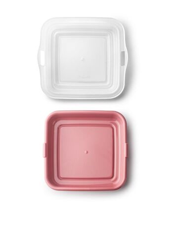 IBILI - Porte-sandwich - cône à saucisses - fromage, 14,5 x 14,5 x 3,6 cm, Plastique sans BPA, Réutilisable, Rouge 2