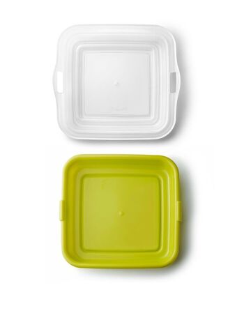 IBILI - Porte-sandwich - cône à saucisses - fromage, 14,5 x 14,5 x 3,6 cm, Plastique sans BPA, Réutilisable, Vert 2