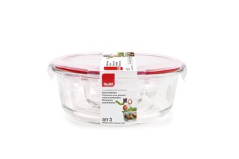 SET 3 RÉCIPIENTS ALIMENTAIRES RONDS - 755150 - IBILI 1