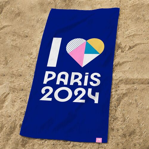 Drap de Bain Jeux Olympiques Paris 2024 OLY Coeur