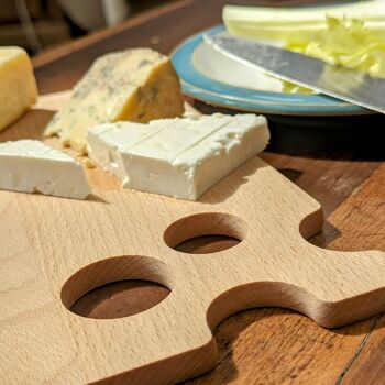 Planche à découper en bois de hêtre | Planche de charcuterie au fromage de bois durable 3