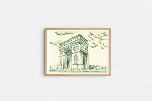 Affiche A3 - L'Arc de Triomphe, Paris