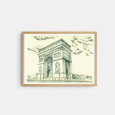 A3-Plakat - Der Arc de Triomphe, Paris