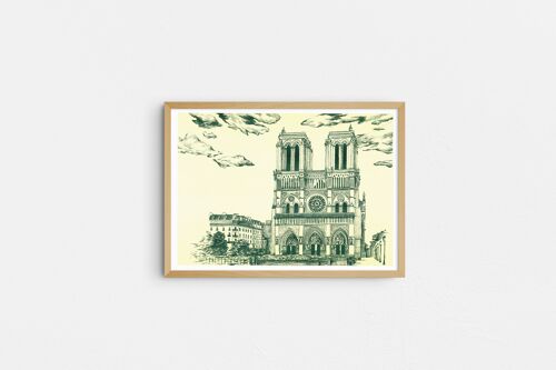 Affiche A3 - La Cathédrale Notre-Dame de Paris