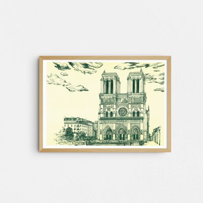 Poster A3 - Cattedrale di Notre-Dame de Paris