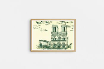 Affiche A3 - La Cathédrale Notre-Dame de Paris 1