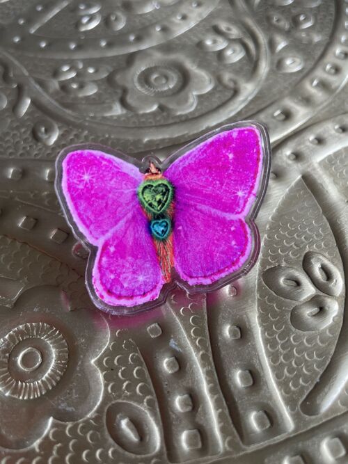 Pin's en acrylique recyclé Papillon n°4