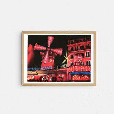 Poster A3 - Il Moulin Rouge, Parigi