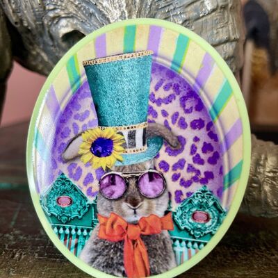 Mister Bunny recycled acrylic pin