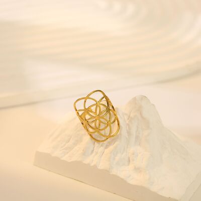 Anello linea oro rosa