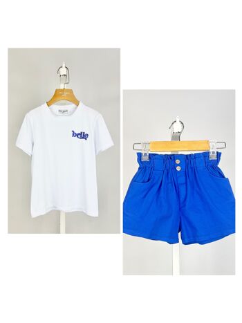 Ensemble t-shirt et short en coton pour fille 5