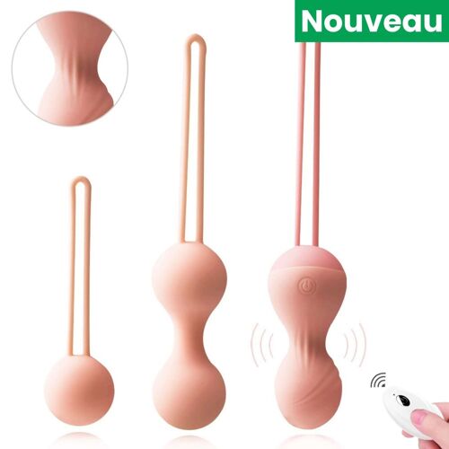 Kegel - Set de boules de geisha + oeuf vibrant