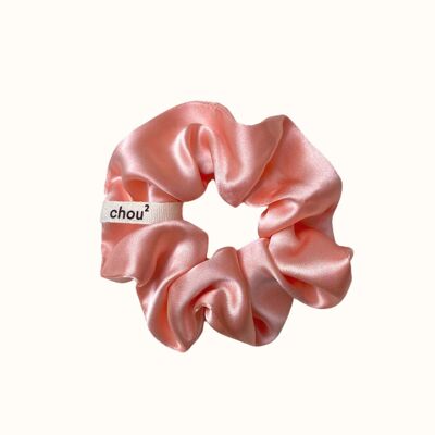 Pfirsichrosa Seidensatin-Scrunchie