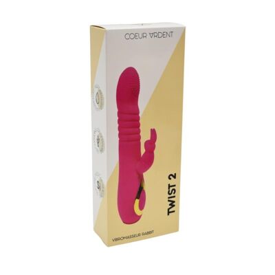 TWIST 2 rosafarbener „Hin- und Her“-Rabbit-Vibrator