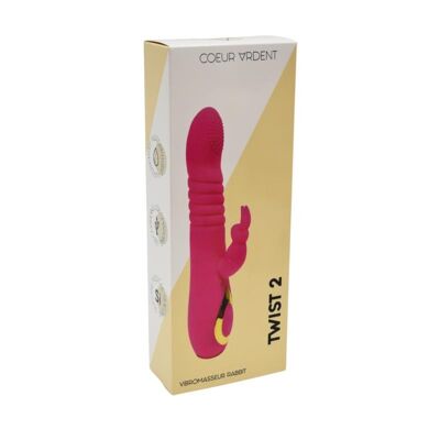 TWIST 2 vibratore Rabbit rosa “Avanti e indietro”.