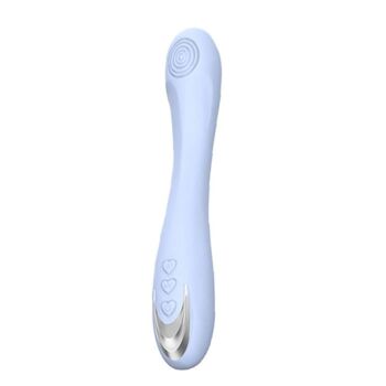 Vibromasseur silicone 10 modes de vibration USB bleu 2