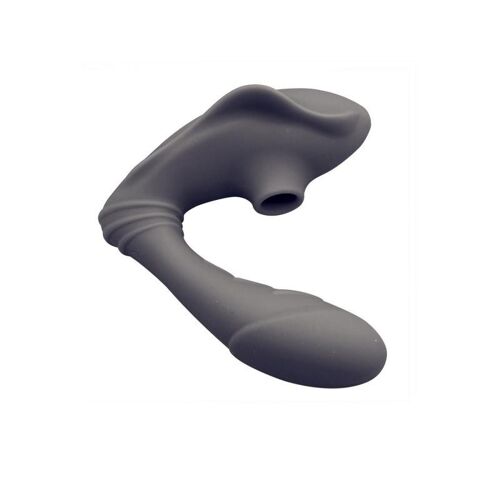 2 EN 1 Vibromasseur et stimulateur clitoridien USB noir