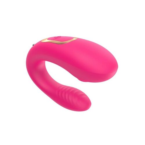 Vibromasseur de couple rose, USB avec 2 moteurs pour stimulation Point G et clitoridienne avec télécommande