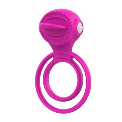 Anello vibrante con 2 anelli 1 modalità di vibrazione molto elastico rosa