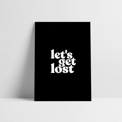 Postkarte: Let's get lost