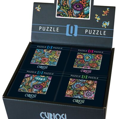 Display Box Q9-Life, filled with 16 puzzles with 72 pieces each