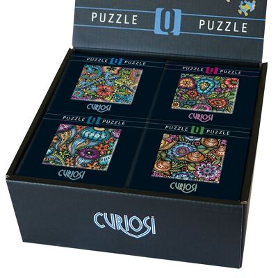 Display Box Q9-Life, filled with 16 puzzles with 72 pieces each