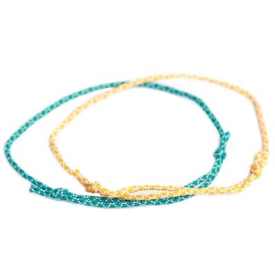 Conjunto de pulseras surf amarillo azul