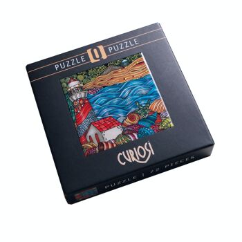 Curiosi Display-Box Q8 "Colour Mix", présentoir rempli de 16 puzzles de la série Q-Colour-Mix 3