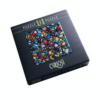 Curiosi Display-Box Q8 "Colour Mix", présentoir rempli de 16 puzzles de la série Q-Colour-Mix 5