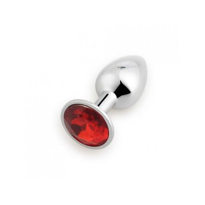 Plug bijou en aluminium bijou rouge Medium