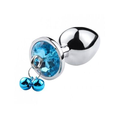 Plug gioiello in alluminio blu con campanelli Taglia M