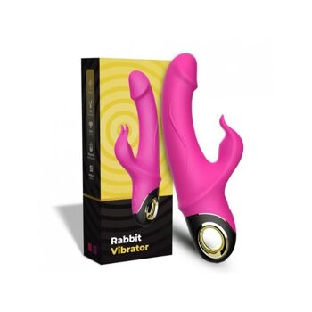 Vibromasseur Rabbit rose 9 modes de vibrations puissantes 3