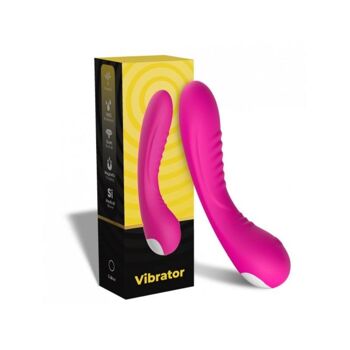 Vibromasseur courbé 9 modes de vibration rose 1