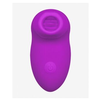 Stimulateur clitoridien avec 2 embouts interchangeable vibration sur picots et langue 1