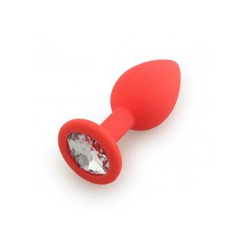 Plug rouge bijou cristal Medium 1