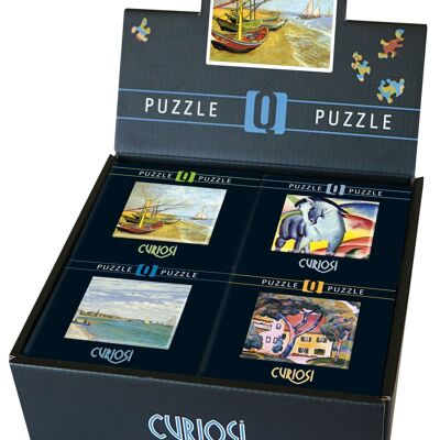 Caja expositora Q1 "Arte", rellena con 16 puzzles de 66 piezas cada uno