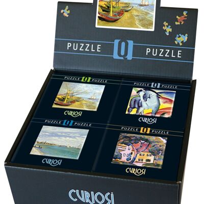 Display box Q1 "Art", filled with 16 puzzles with 66 pieces each
