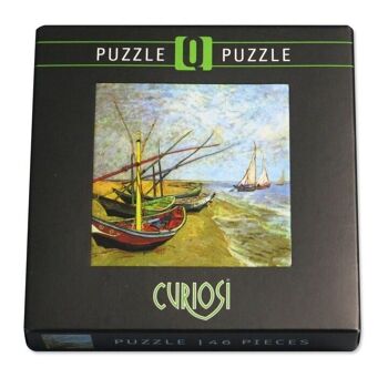 Boîte de présentation Q1 "Art", remplie de 16 puzzles de 66 pièces chacun 2