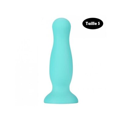 Plug anal con ventosa verde pastel talla S