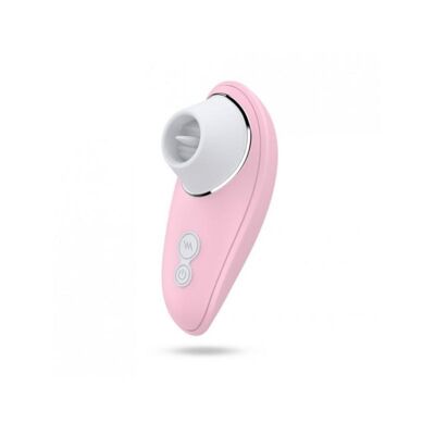 Vibratore rosa con lingua vibrante per cunnilingus