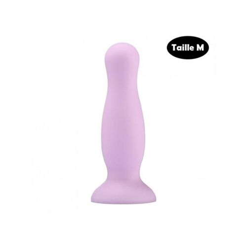 Plug anal ventouse violet pastel taille M