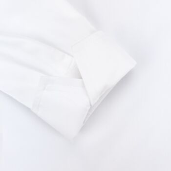 Grenouille Chemise à manches longues en coton stretch blanc pour femme 6