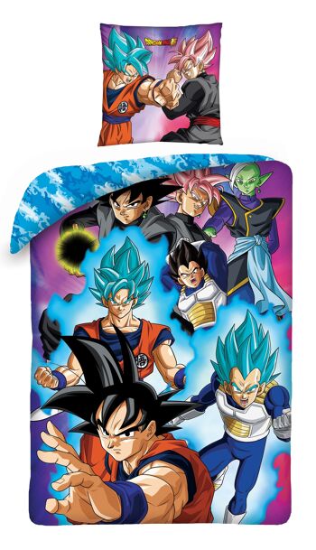 HOUSSE DE COUETTE 100% MICROFIBER - 140*200 + TO 63*63 CM DRAGON BALL-b9 1