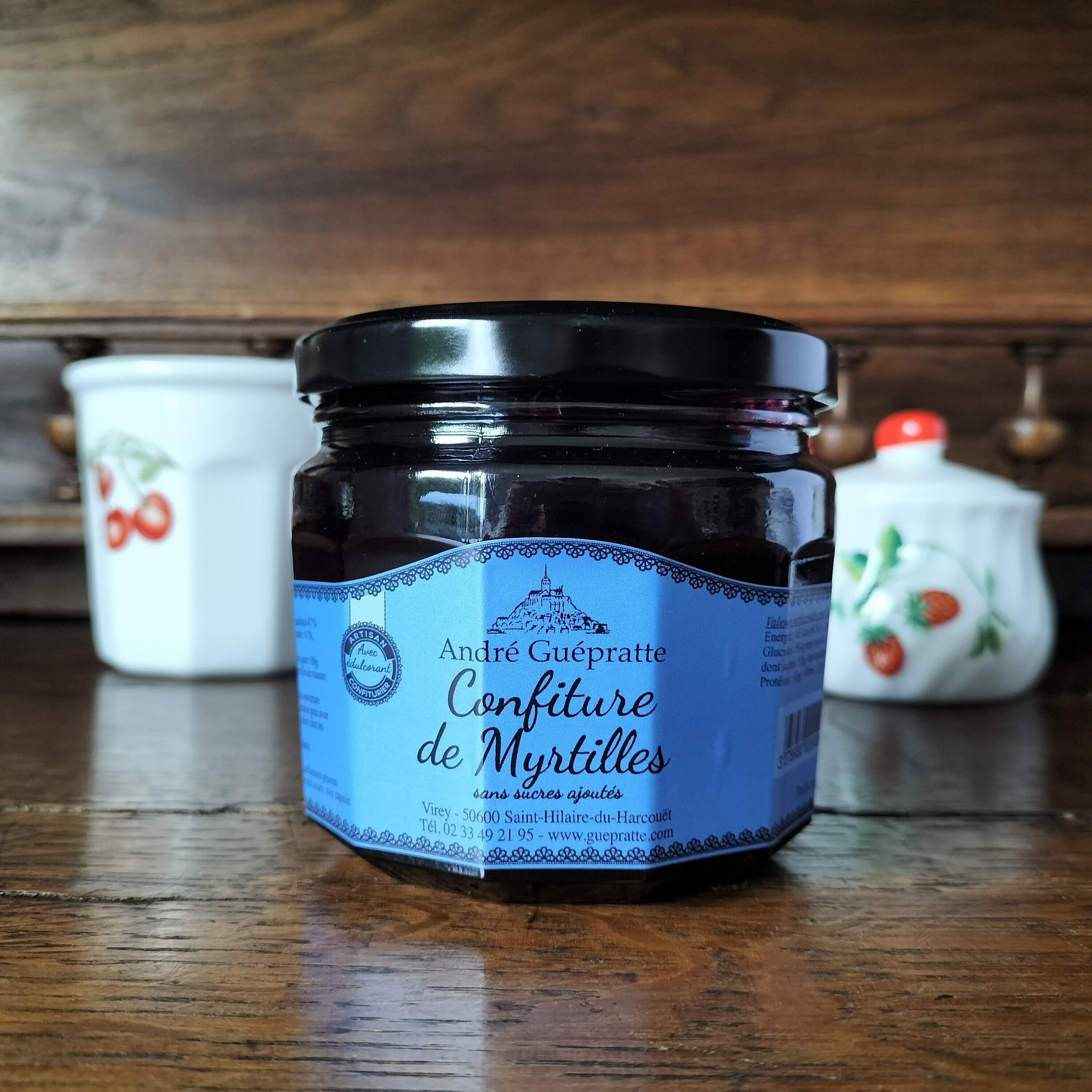 Handgemachte Blaubeermarmelade ohne Zuckerzusatz 370g