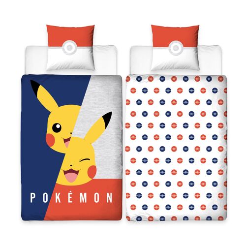 HOUSSE DE COUETTE 100% MICROFIBER - 140*200 + TO 63*63 CM POKEMON-be