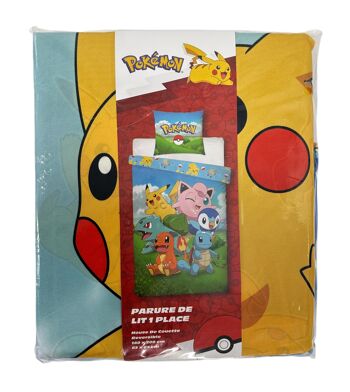 HOUSSE DE COUETTE 100% MICROFIBER - 140*200 + TO 63*63 CM POKEMON-5d 3