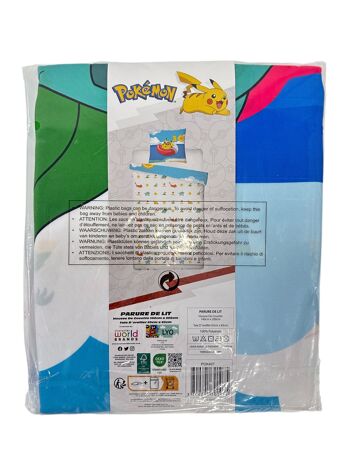 HOUSSE DE COUETTE 100% MICROFIBER - 140*200 + TO 63*63 CM POKEMON-ee 4