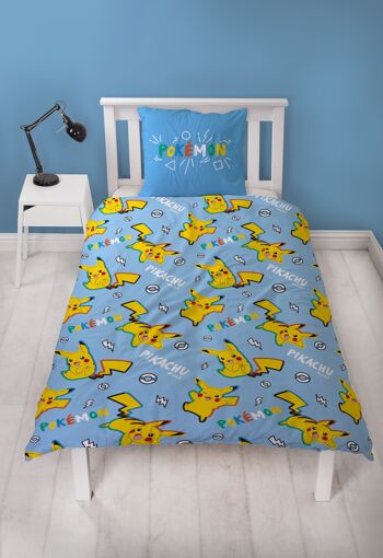 HOUSSE DE COUETTE 100% MICROFIBER - 140*200 + TO 63*63 CM POKEMON-f7 2