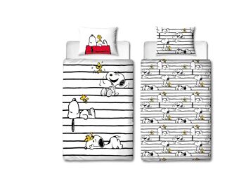 HOUSSE DE COUETTE 100% COTON - 140*200 + TO 63*63 CM SNOOPY-84 4